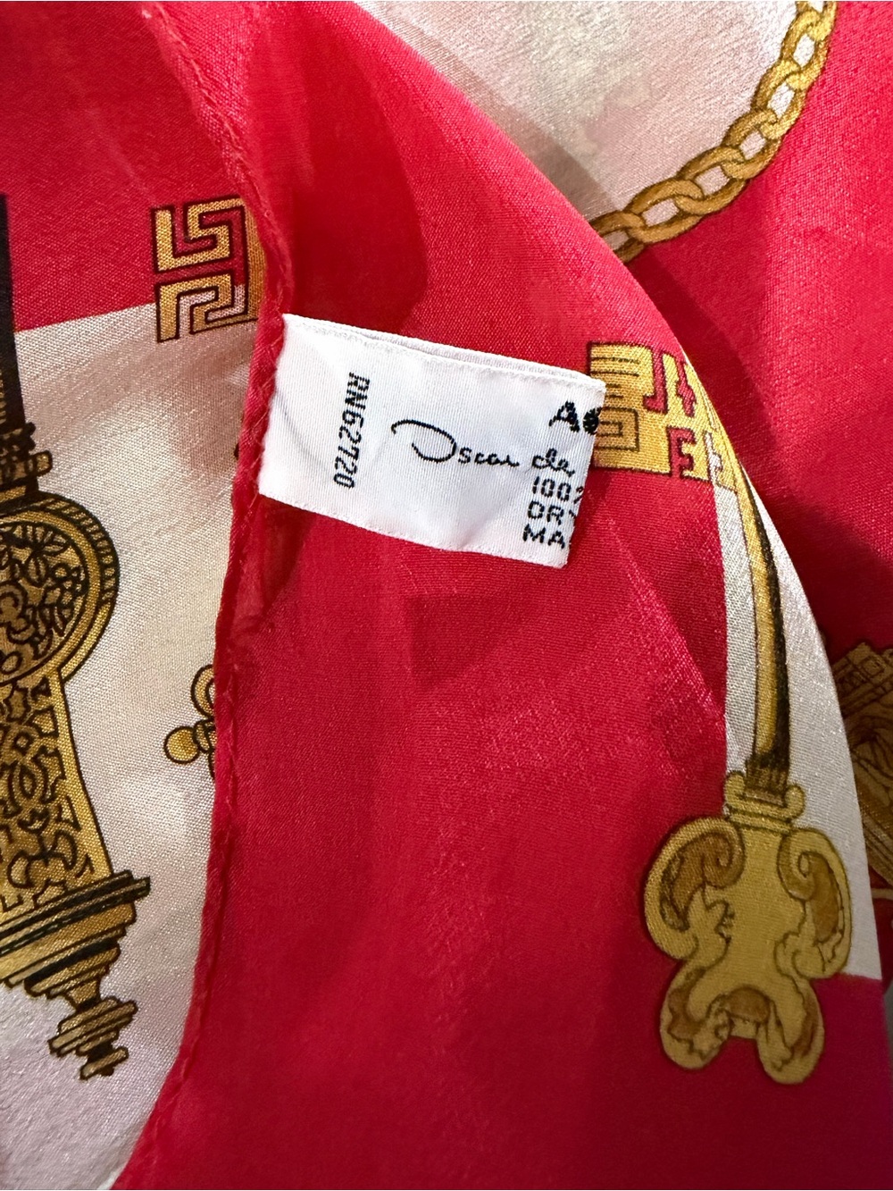 Oscar de la Renta vintage silk scarf